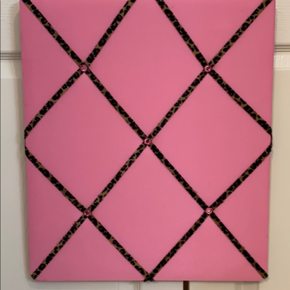 Leopard Fabric Memo and Photo Board